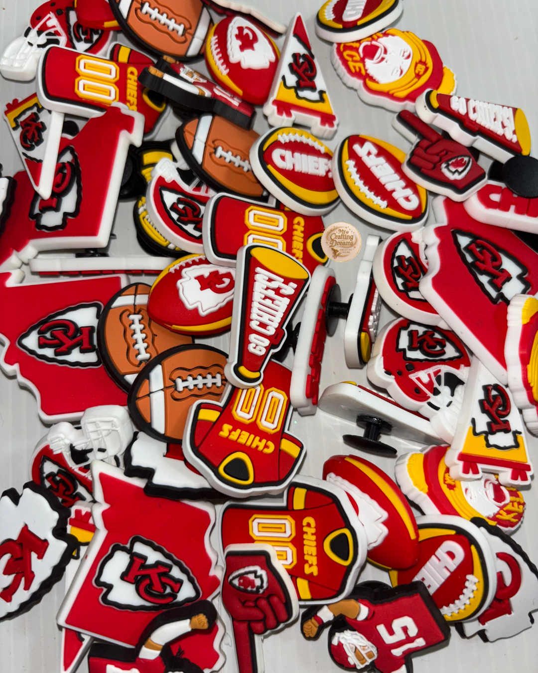 NFL Team Croc Charm Bag Bundle – Set of 10 Team-Themed Packs Croc Charms