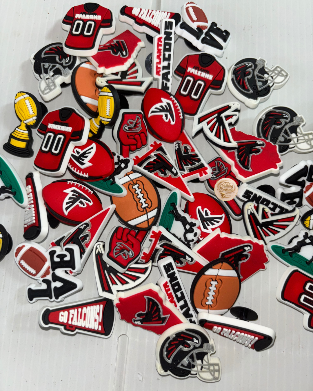 NFL Team Croc Charm Bag Bundle – Set of 10 Team-Themed Packs Croc Charms