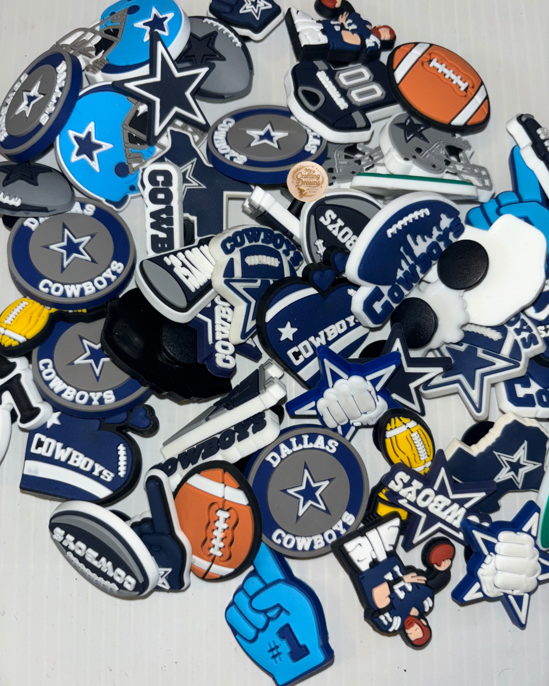 NFL Team Croc Charm Bag Bundle – Set of 10 Team-Themed Packs Croc Charms