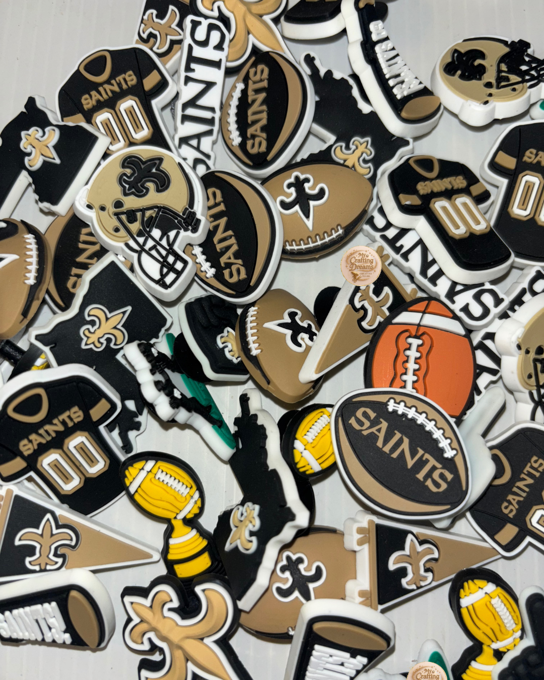 NFL Team Croc Charm Bag Bundle – Set of 10 Team-Themed Packs Croc Charms
