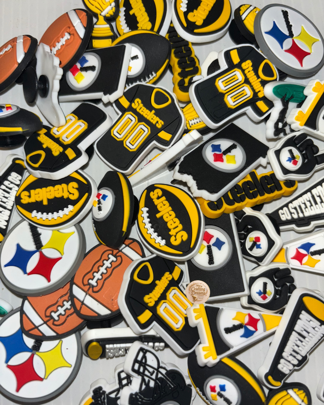 NFL Team Croc Charm Bag Bundle – Set of 10 Team-Themed Packs Croc Charms