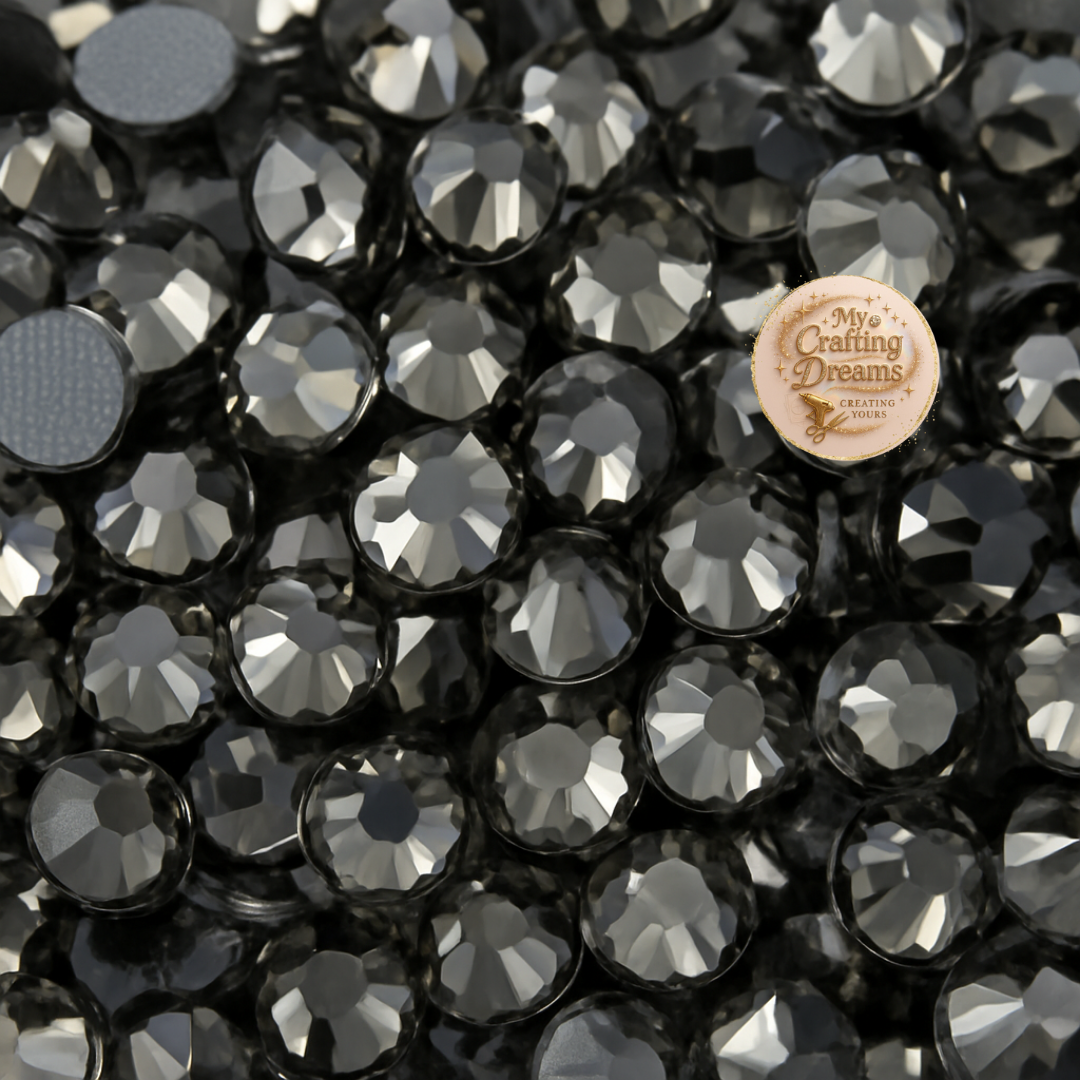 Obsidian Flame (Black Diamond) Glass Rhinestones