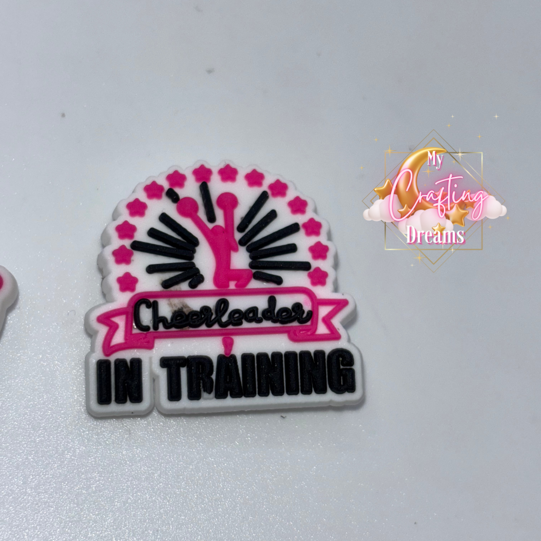 Cheer Theme Rubber Croc Charms