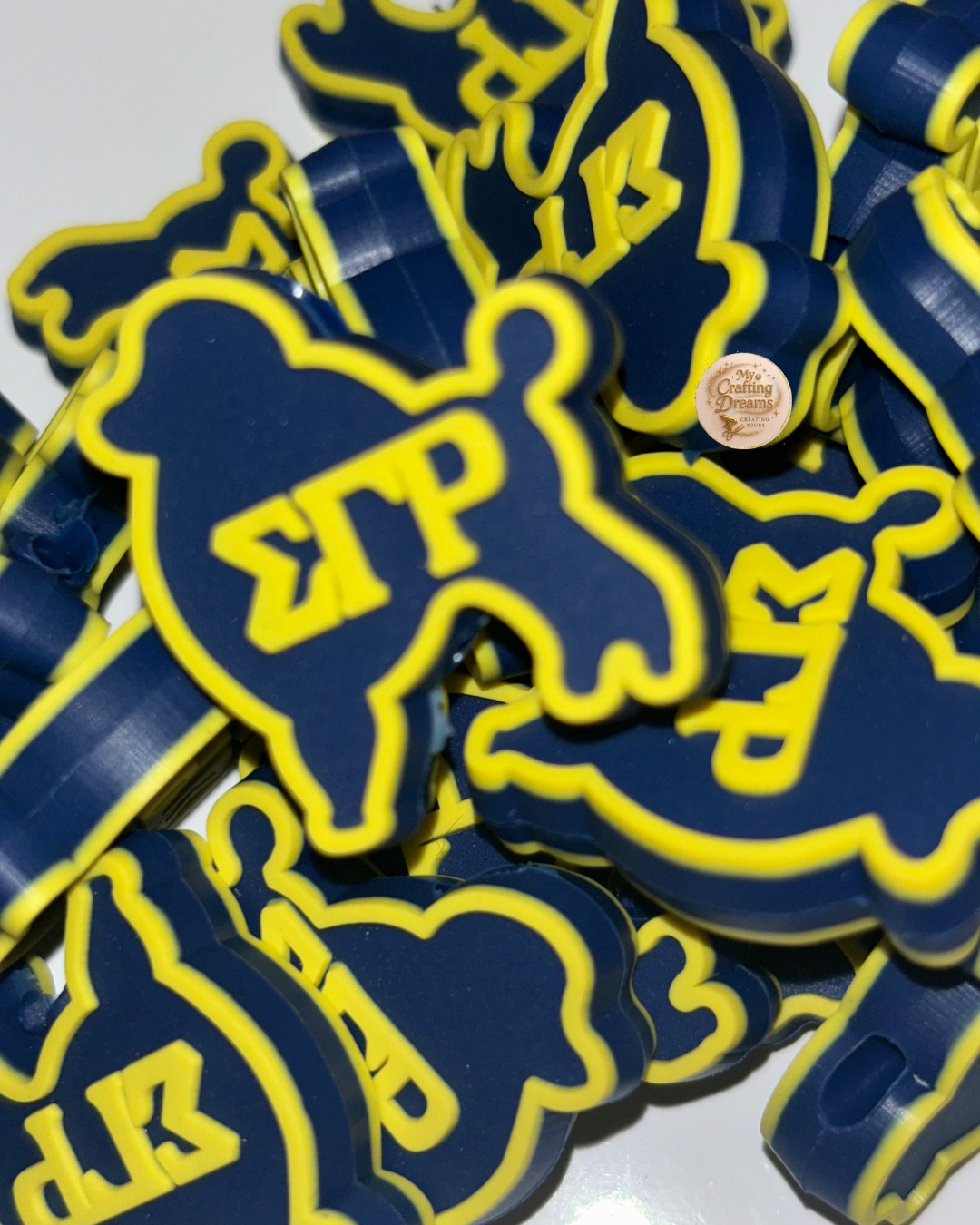 Rubber Sorority-Inspired Focal Beads – Soft, Stylish, & Sisterhood Approved