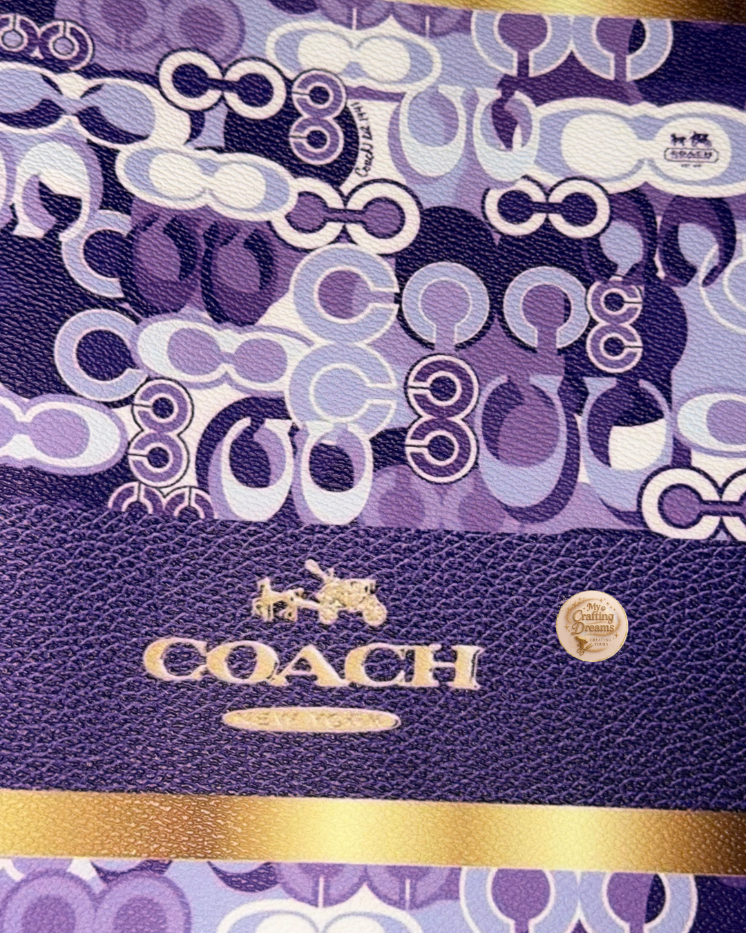 Coach Inspired Faux Leather Sheets
