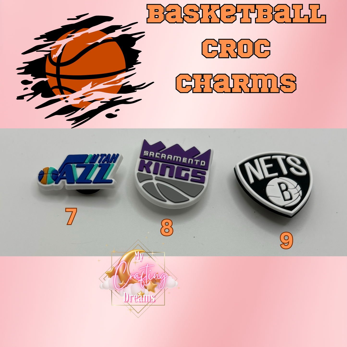 NBA Rubber Croc Charms