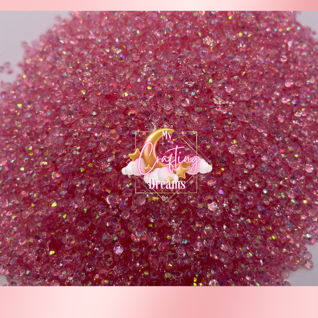 Pink Skies Transparent AB Resin Rhinestones