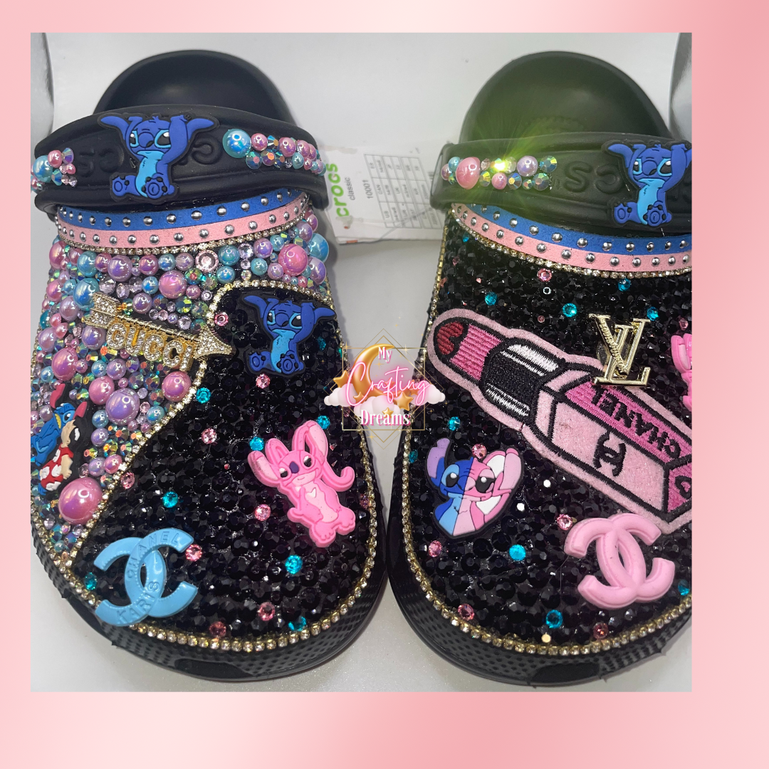 Custom Bling Clog-Style Shoes (Shoes Included) โ Fully Customized Designs