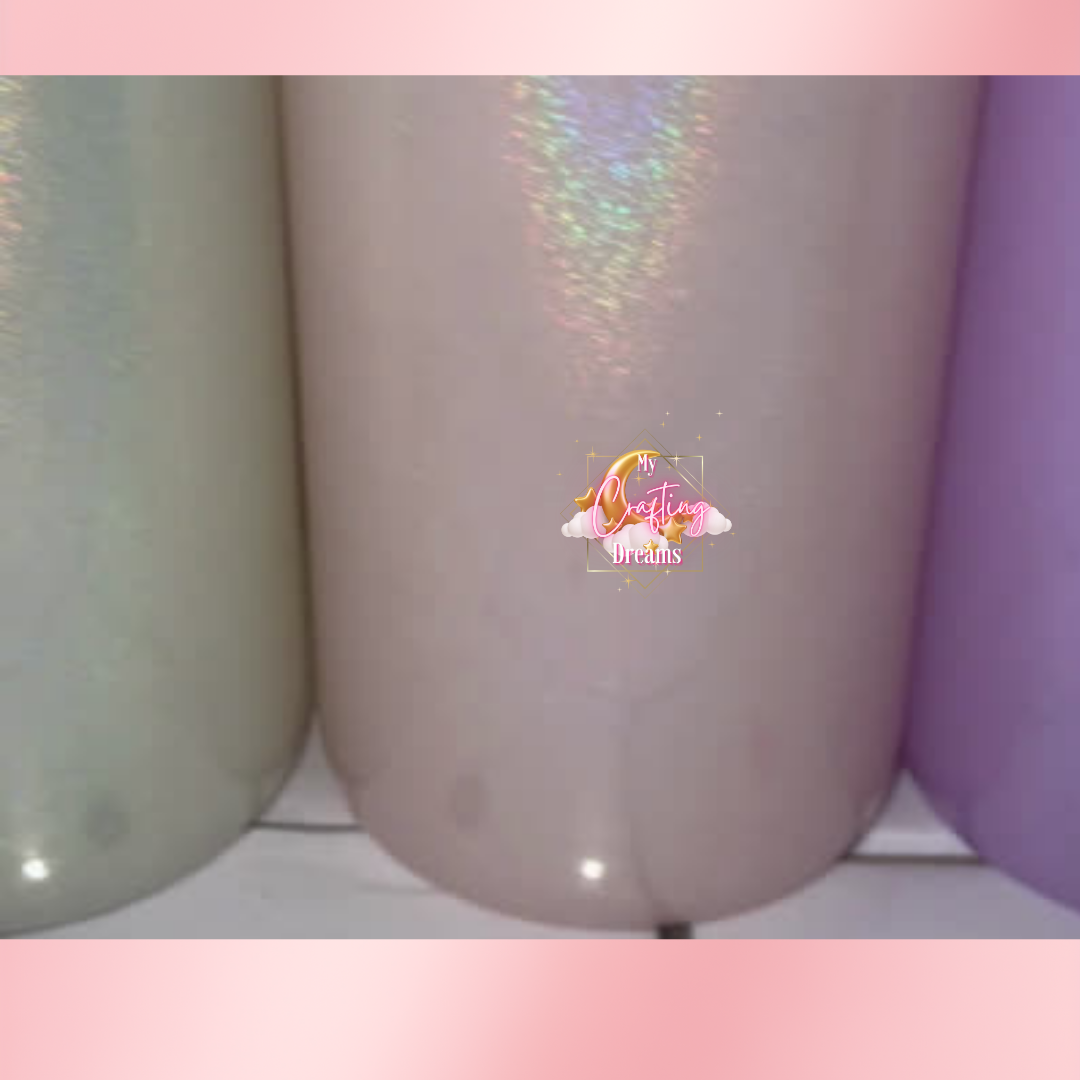 Shimmer Sublimation Glass Tumblers w/straw 16 oz