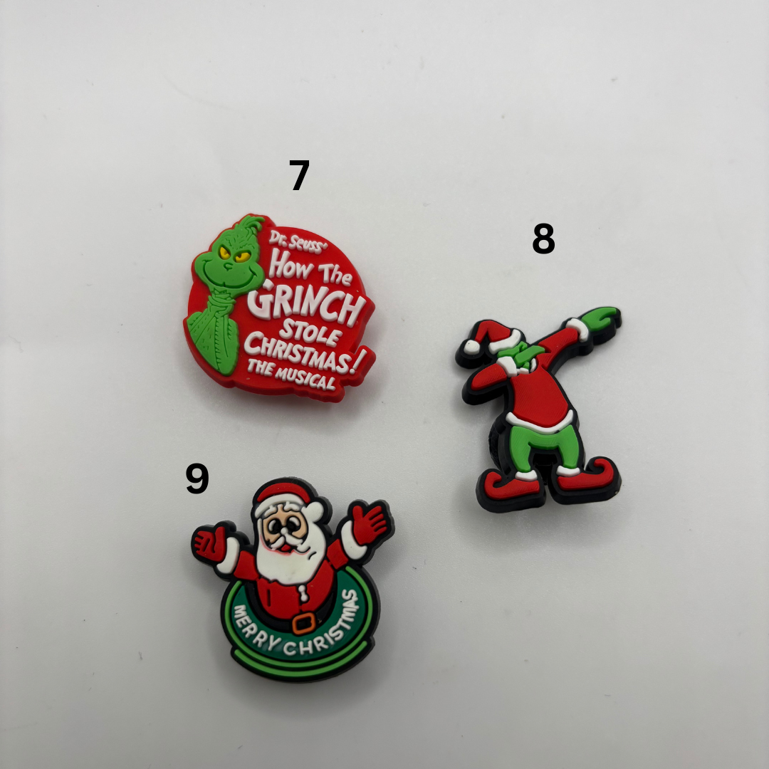 Christmas Theme Rubber Croc Charms