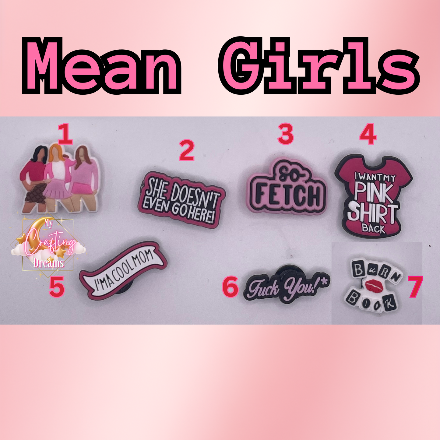 Mean Girl's Croc Charms