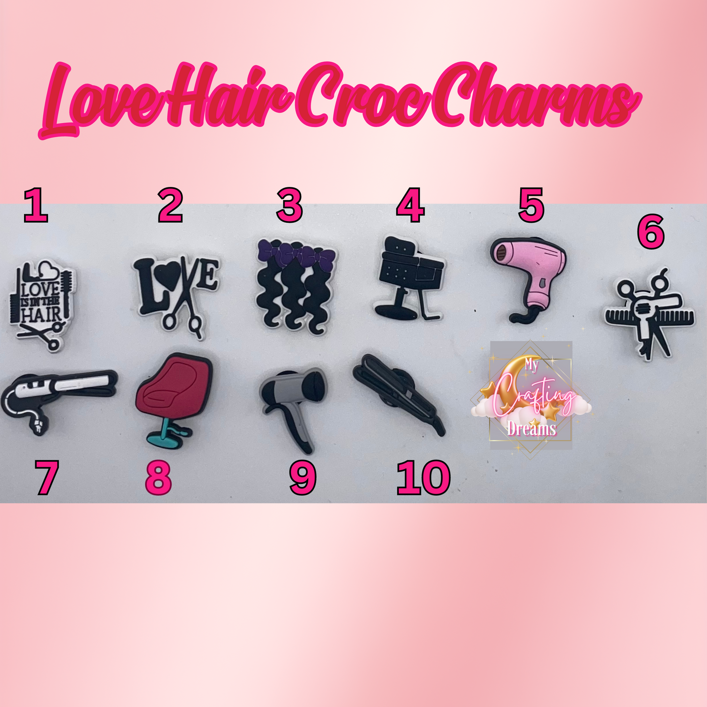 Hair Stylist Croc Charms