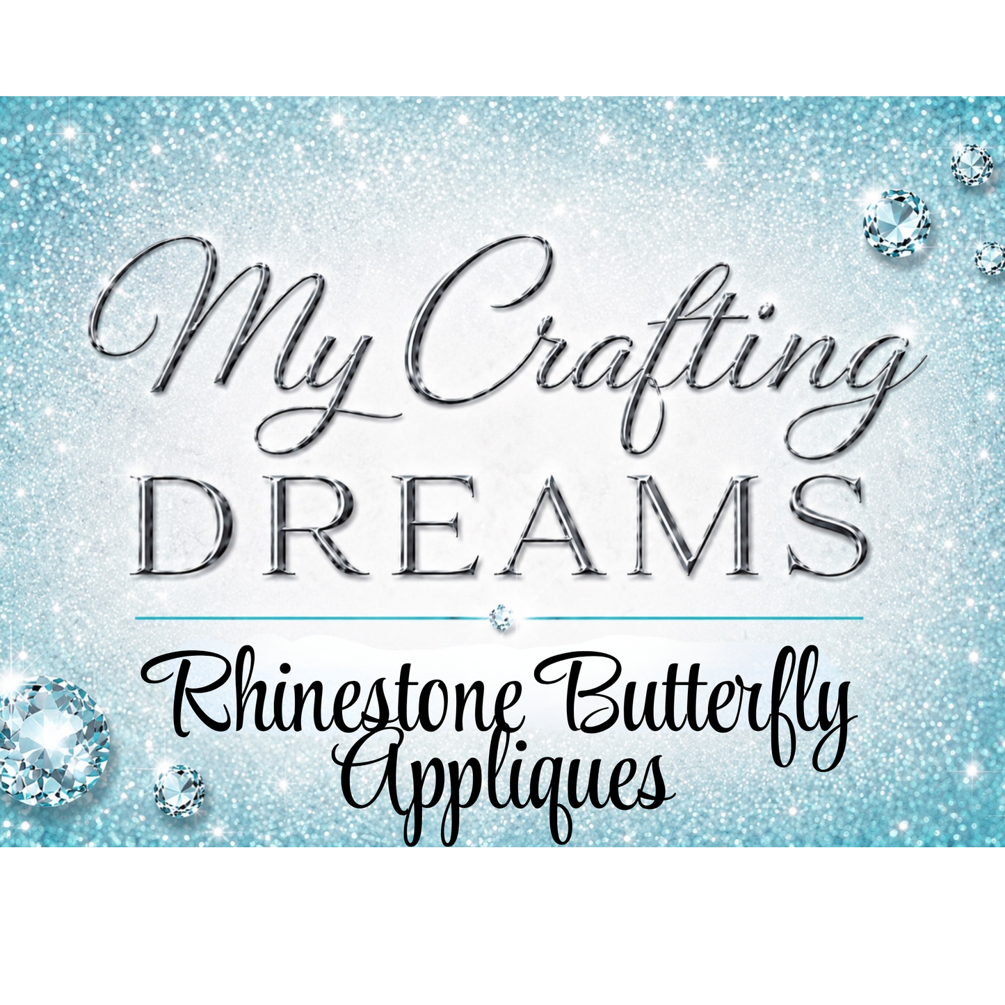 Rhinestone Butterfly Appliques