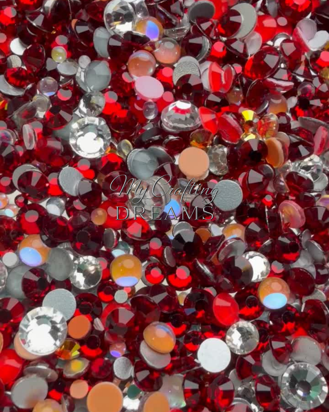 Amber Flame Glass Bling Mix