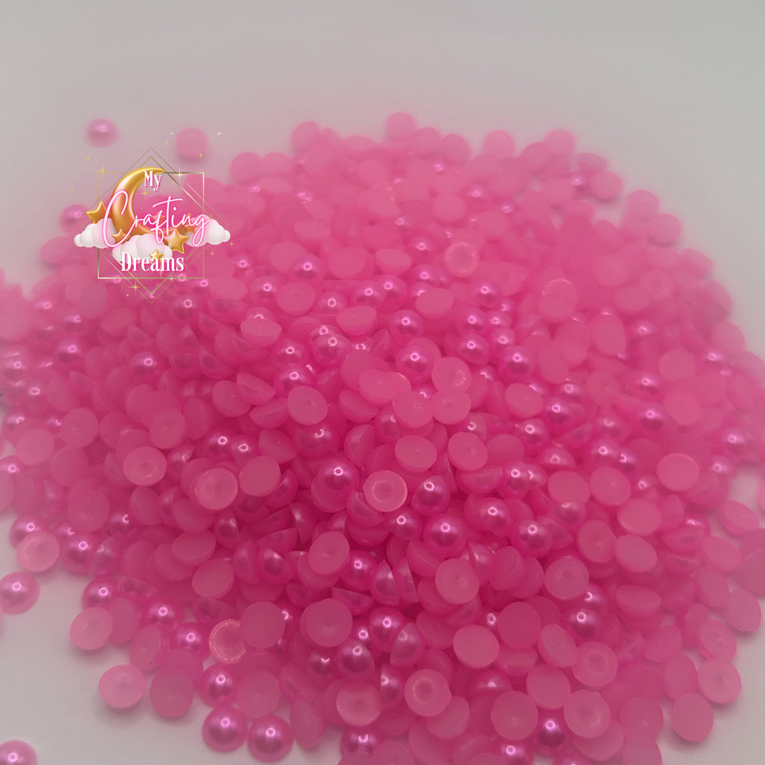 Pretty In Pink (Hot Pink Flatback Pearls)