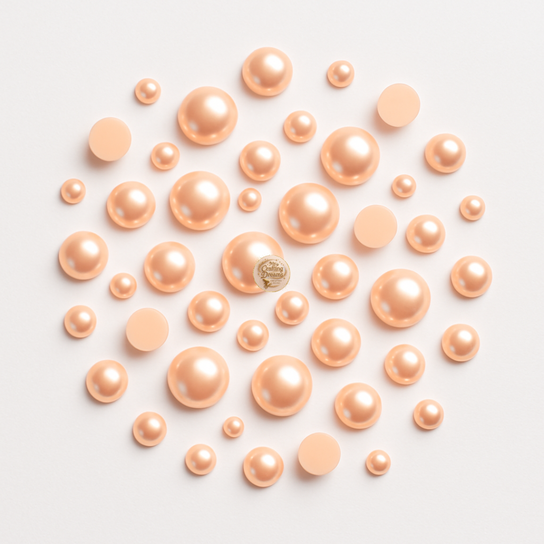 Peach Sorbet Flatback Pearls
