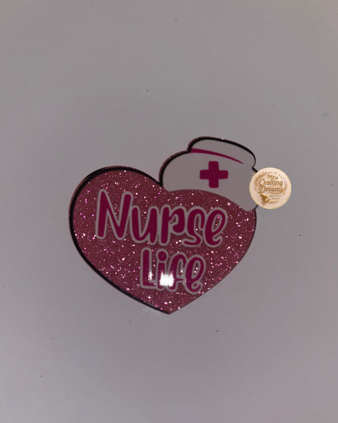 Medical-Themed Glitter Acrylics