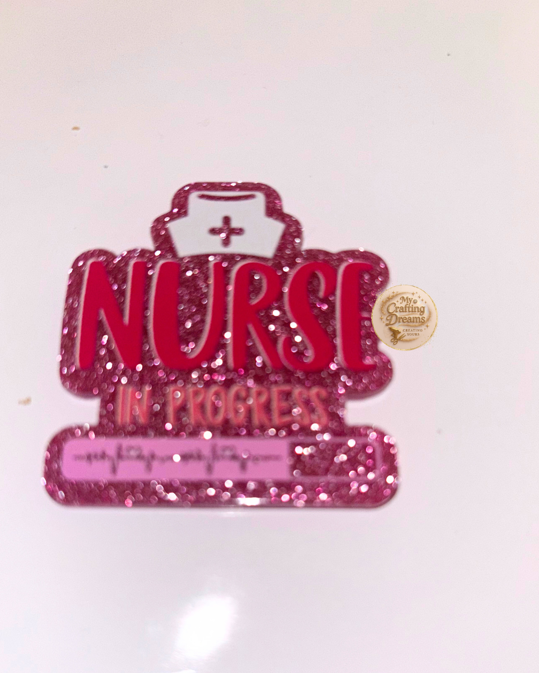 Medical-Themed Glitter Acrylics