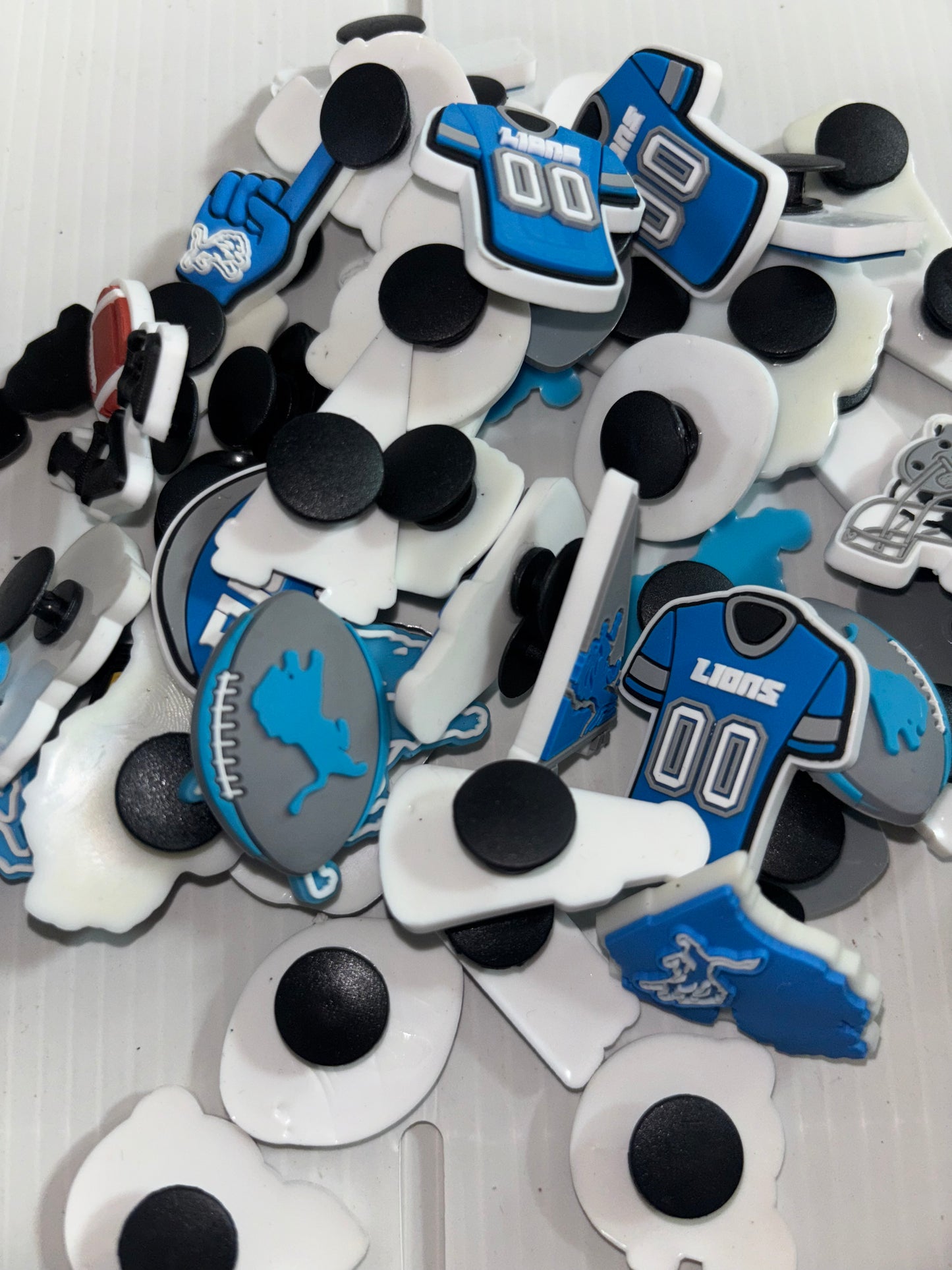 NFL Team Croc Charm Bag Bundle – Set of 10 Team-Themed Packs Croc Charms