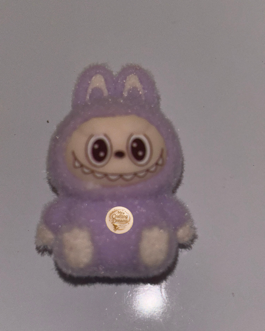 Fuzzy Bunny Topper – Labubu Inspired