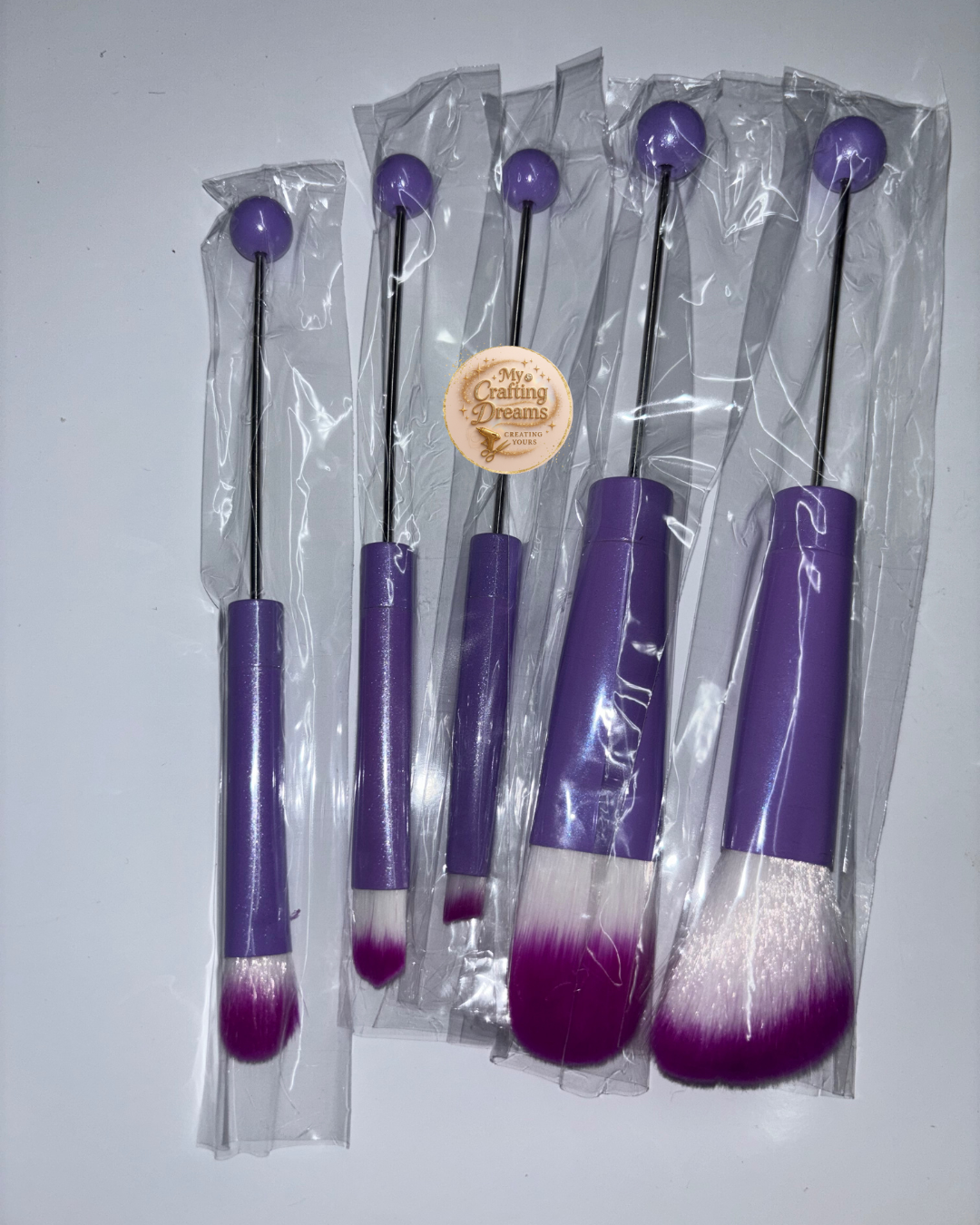 DIY Beadable 5-Piece Makeup Brush Set | Customizable Glam