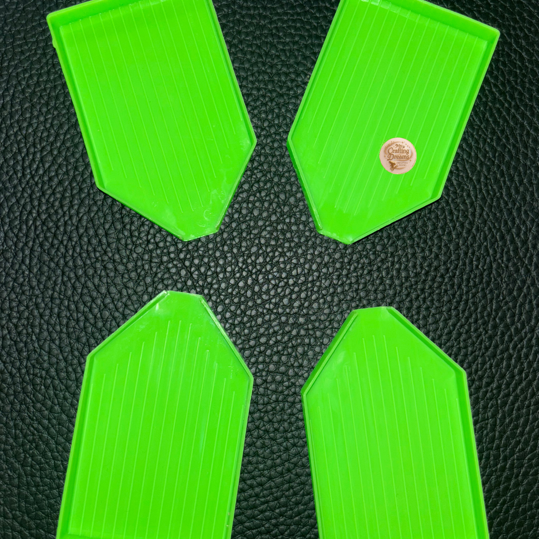 Green Rhinestone Sorting Trays