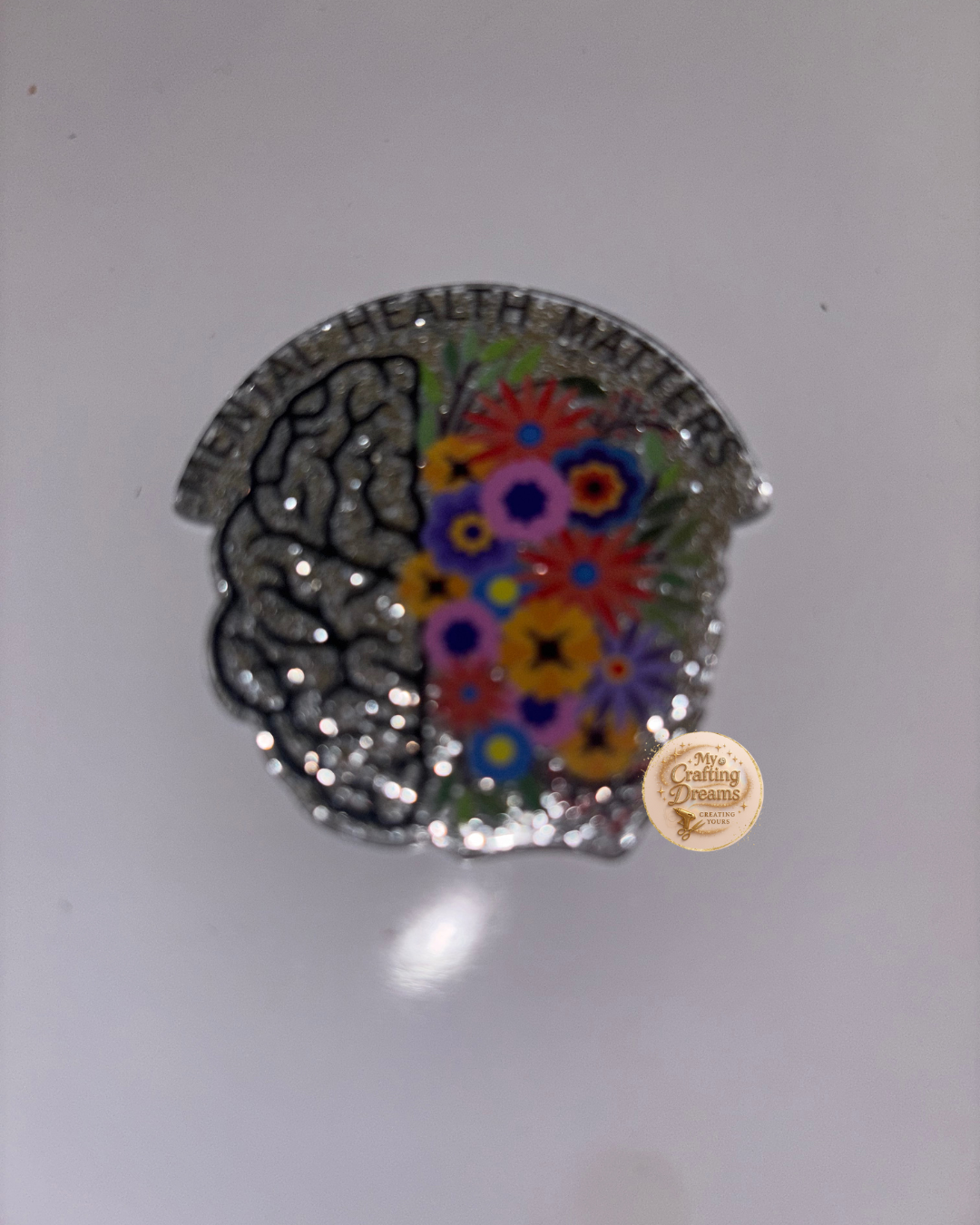 Medical-Themed Glitter Acrylics