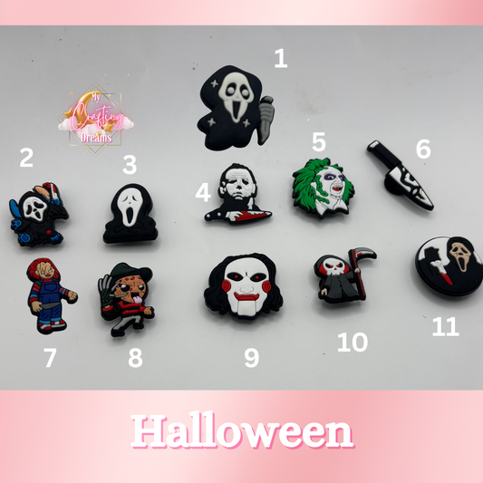 Halloween Theme Rubber Croc Charms