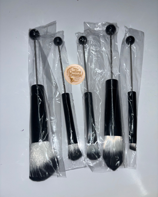 DIY Beadable 5-Piece Makeup Brush Set | Customizable Glam