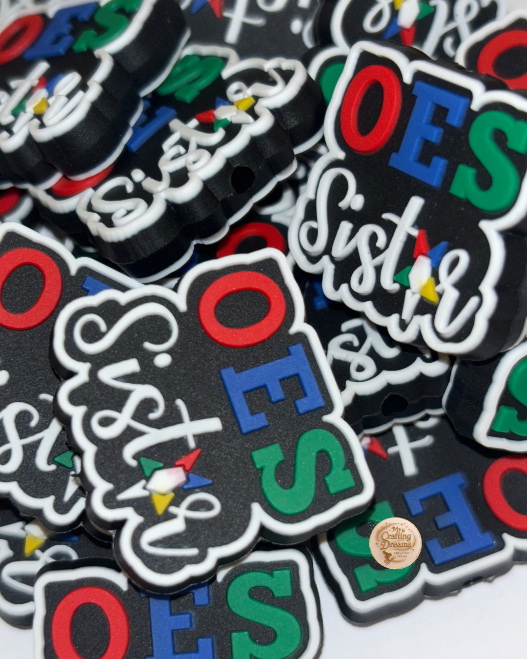 Rubber Sorority-Inspired Focal Beads – Soft, Stylish, & Sisterhood Approved