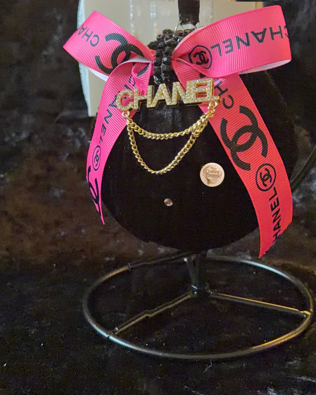 ✨ Luxe Velvet or Satin Designer Ornament – 10cm (Large) ✨