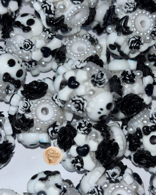 BLACK & WHITE SKULL FOCALS 20mm