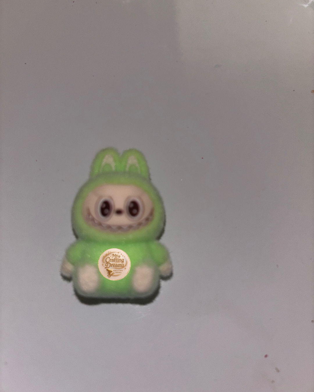 Fuzzy Bunny Topper – Labubu Inspired