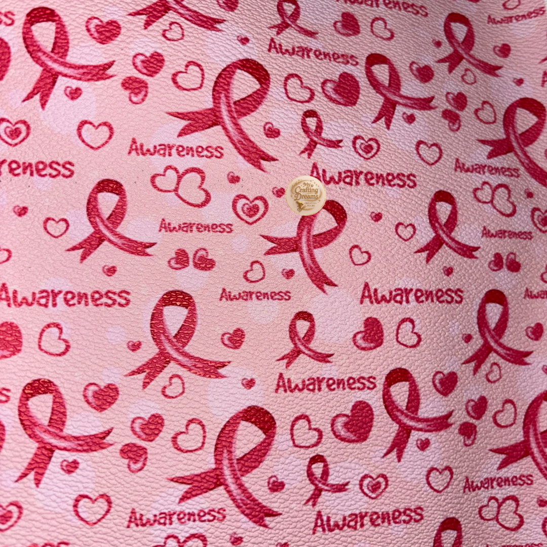Breast Cancer Awareness Faux Leather