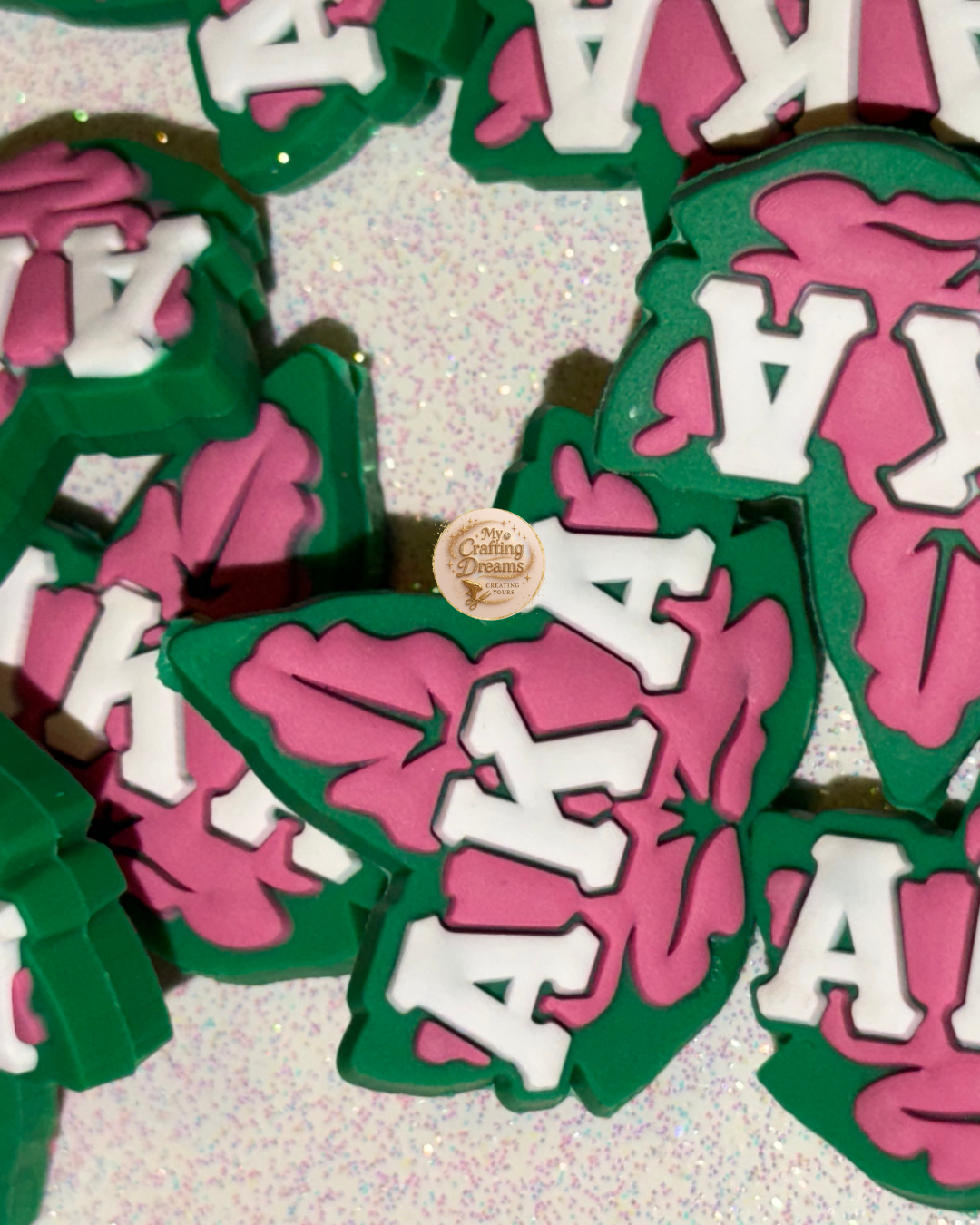 Rubber Sorority-Inspired Focal Beads – Soft, Stylish, & Sisterhood Approved