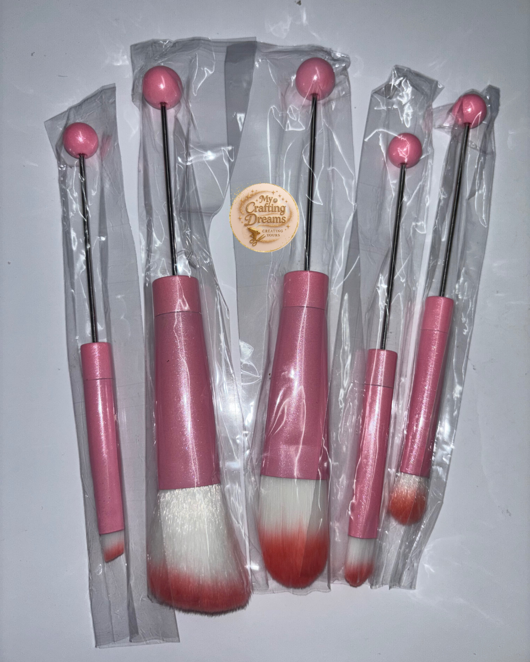 DIY Beadable 5-Piece Makeup Brush Set | Customizable Glam