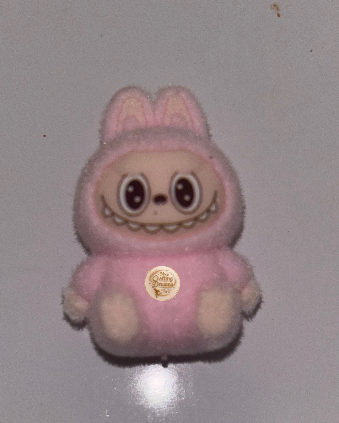 Fuzzy Bunny Topper – Labubu Inspired