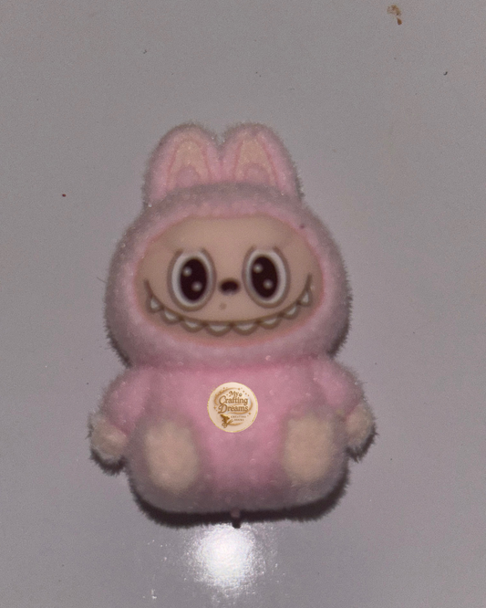 Fuzzy Bunny Topper – Labubu Inspired