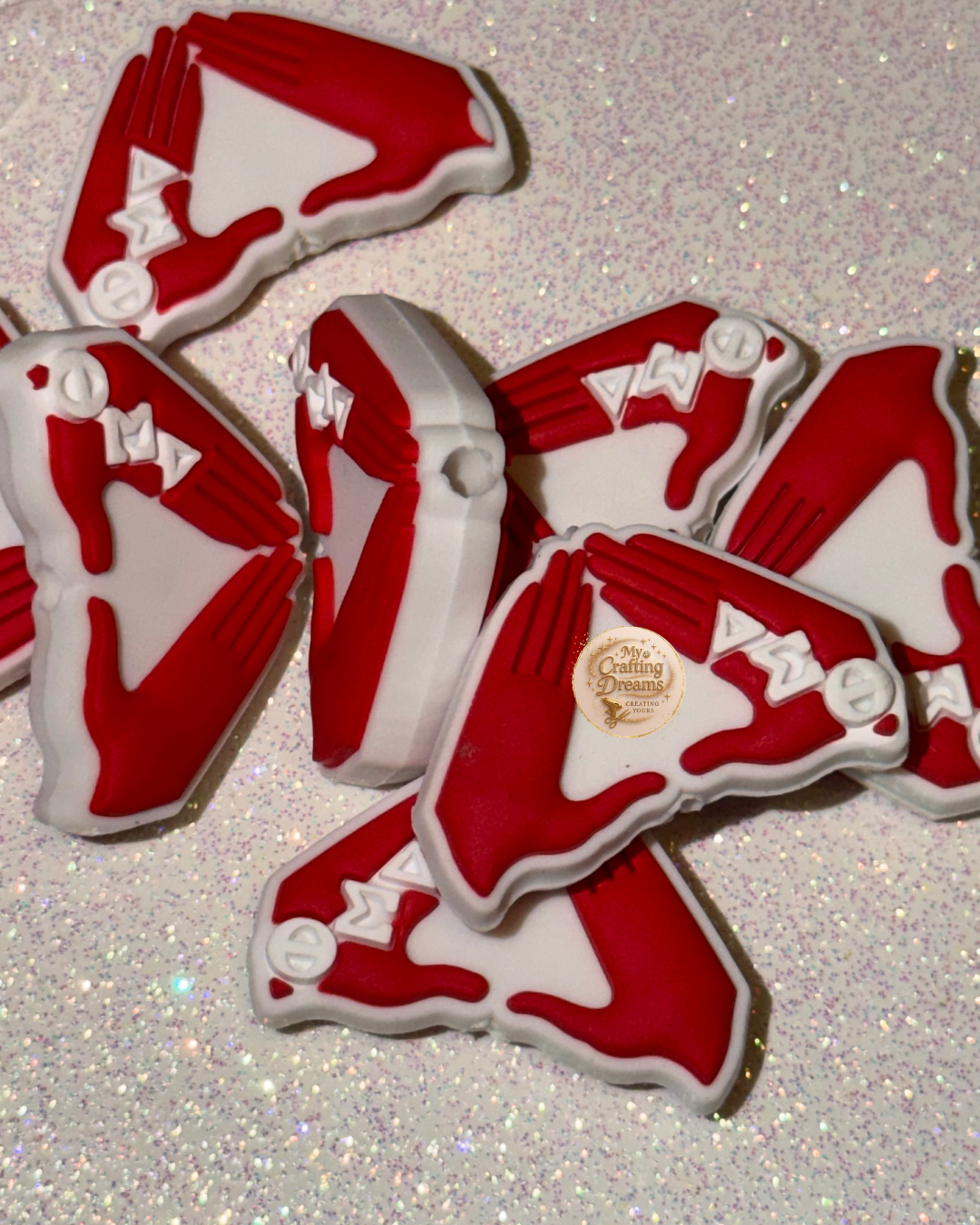 Rubber Sorority-Inspired Focal Beads – Soft, Stylish, & Sisterhood Approved