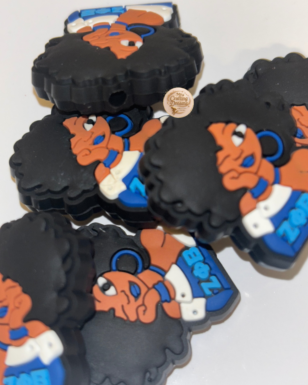 Rubber Sorority-Inspired Focal Beads – Soft, Stylish, & Sisterhood Approved