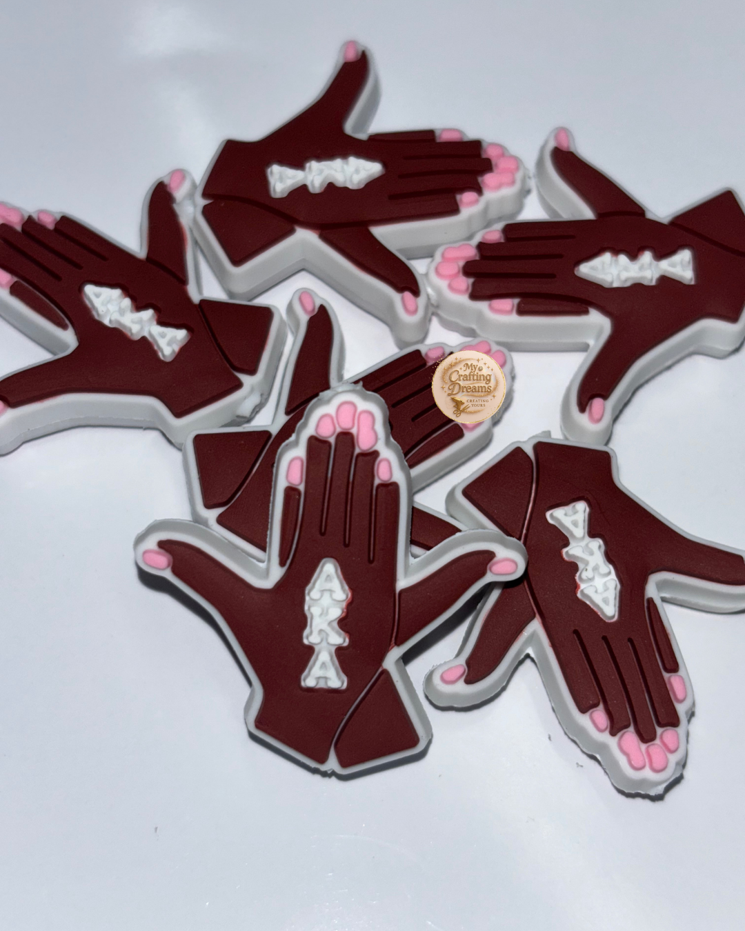 Rubber Sorority-Inspired Focal Beads – Soft, Stylish, & Sisterhood Approved