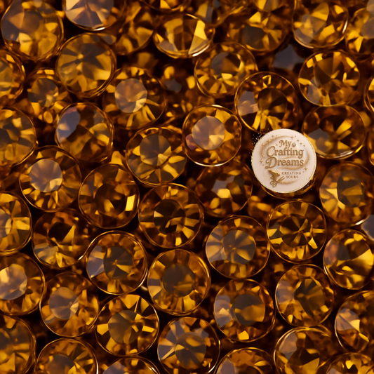 Amber Flame (Topaz) Glass Rhinestones