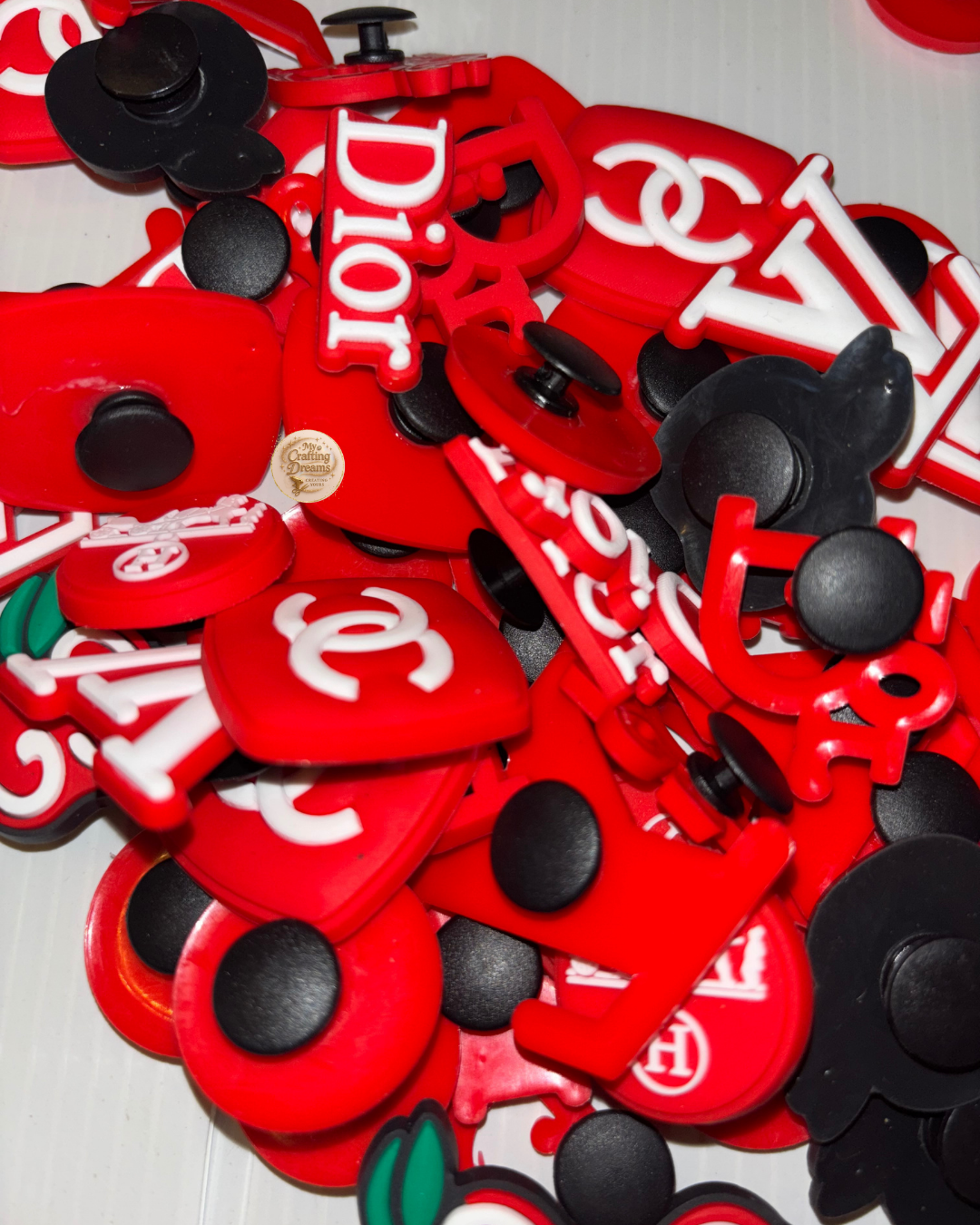 Designer Inspired Rubber Croc Charms