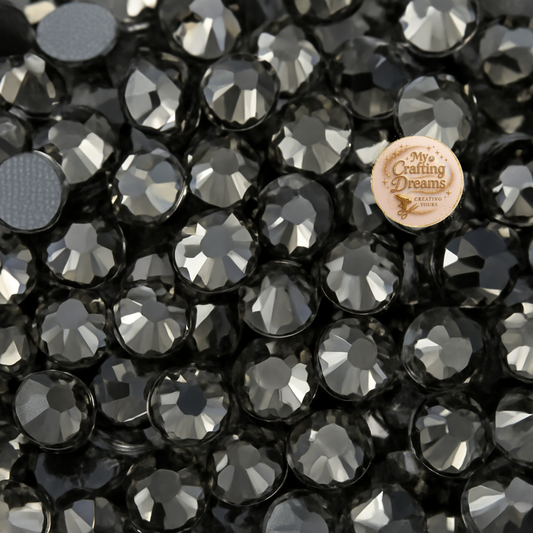 Obsidian Flame (Black Diamond) Glass Rhinestones
