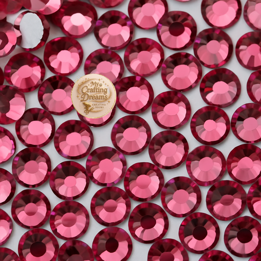 Rose Rush (Rose) Glass Rhinestones