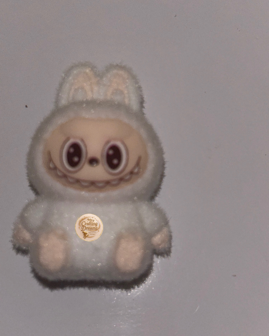 Fuzzy Bunny Topper – Labubu Inspired