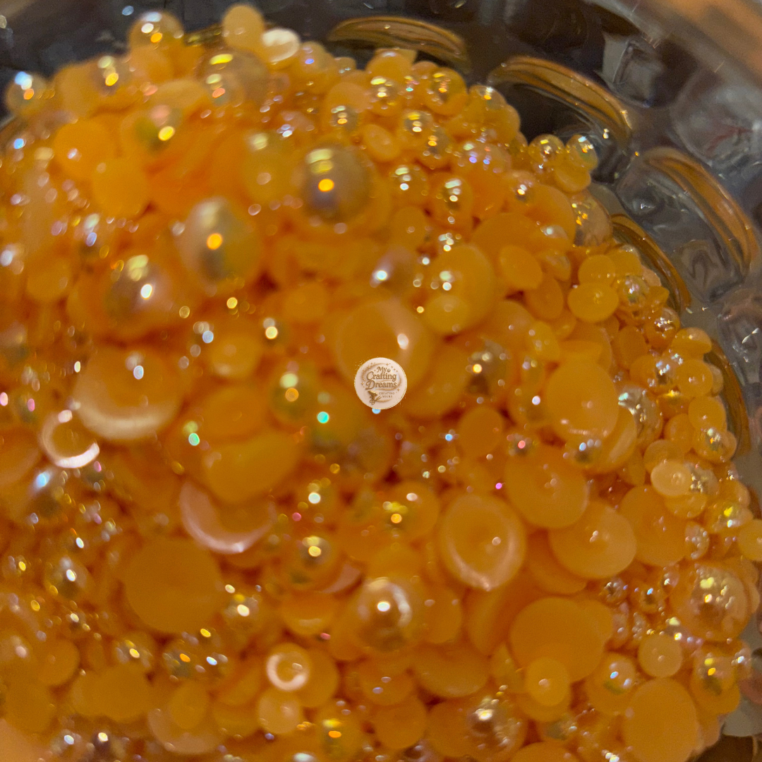 Mango Mirage Flatback Pearls AB