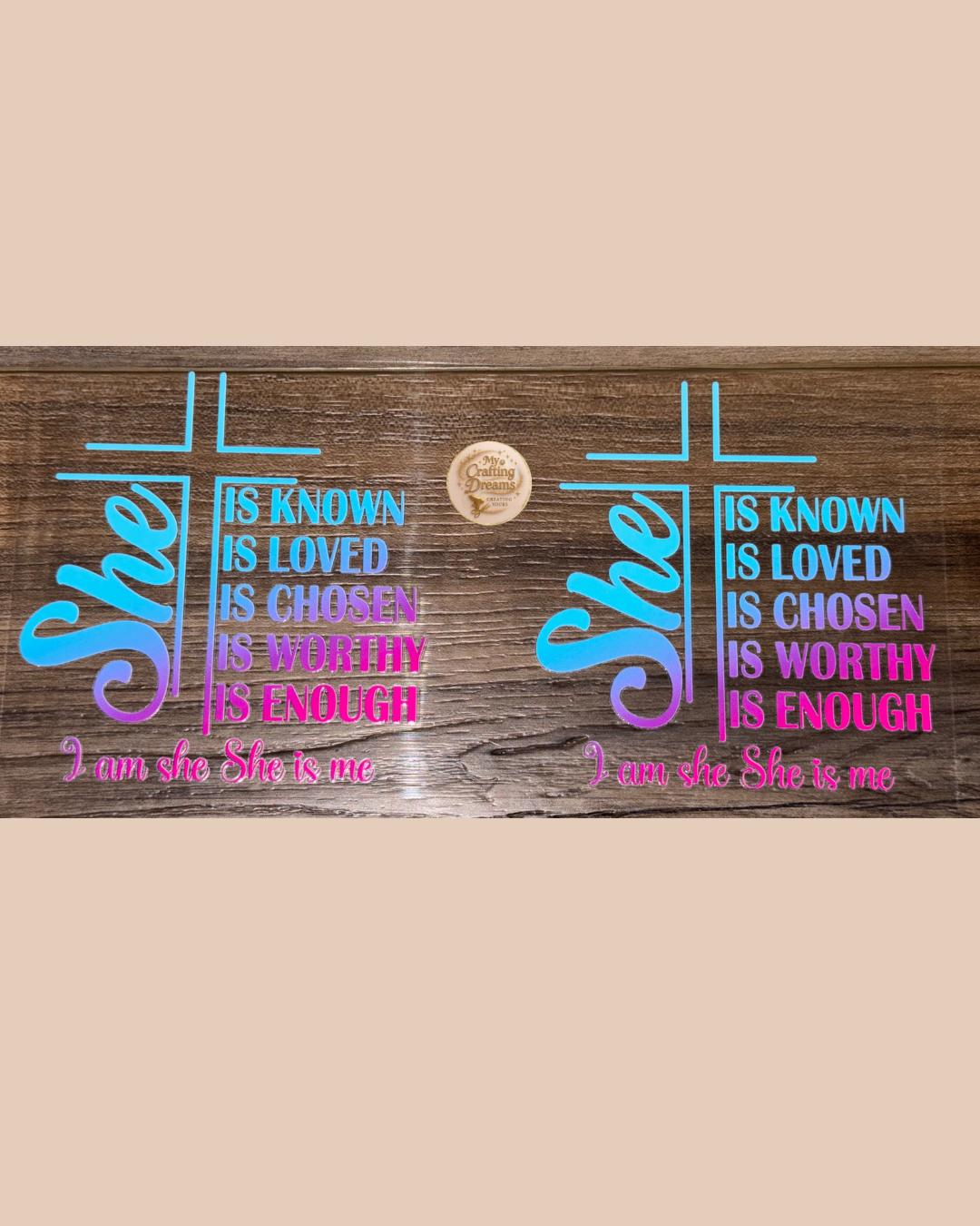 💕✨ She Is Collection – Inspirational UV DTF Wraps Buy 8 Get 2 Free Mix & Match