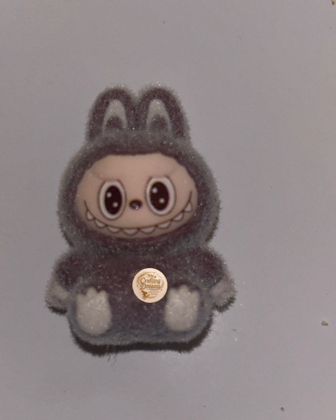 Fuzzy Bunny Topper – Labubu Inspired