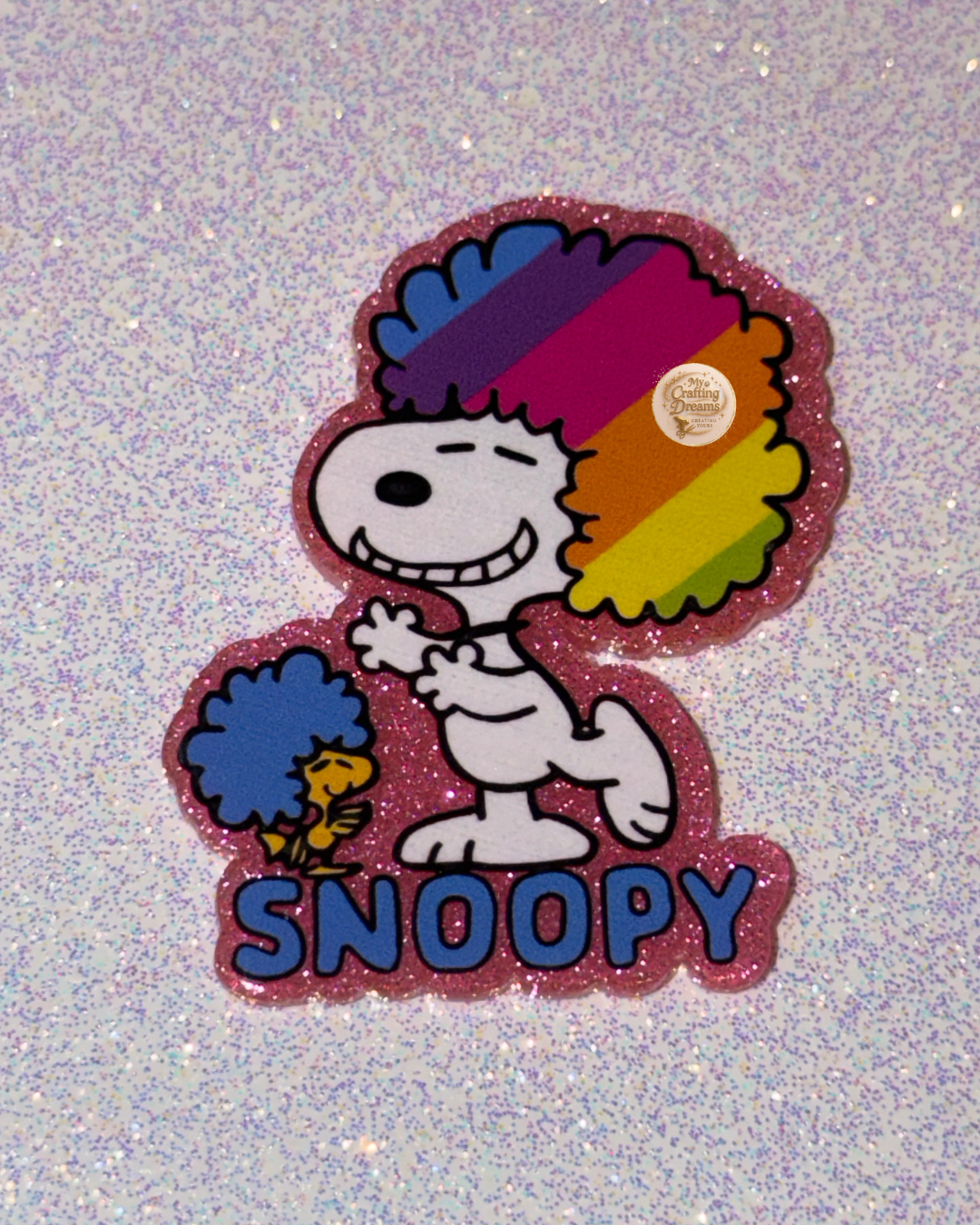 Character-Themed Glitter Acrylics